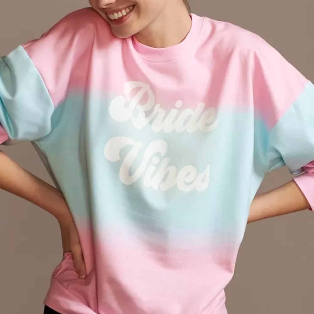 David’s Bridal Bride vibes Tie Tye Multi Colour Sweater